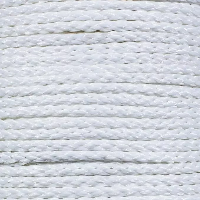 Hollow Braid Polypropylene Rope (3/8 Inch, 50 Feet, White) - Barrier Rope - Trail Marking, Crowd Control, Golf Courses
