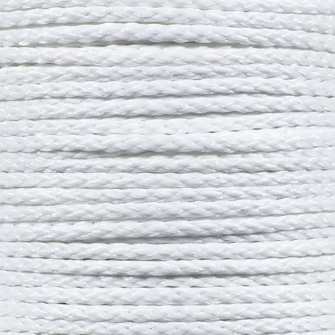 Hollow Braid Polypropylene Rope (5/16 Inch, 50 Feet, White) - Barrier Rope - Trail Marking, Crowd Control, Golf Courses