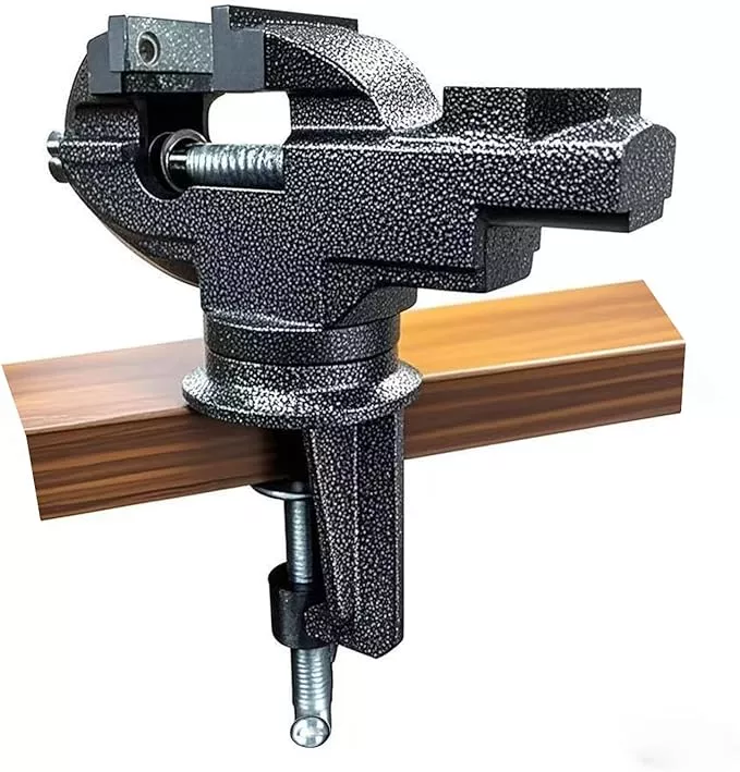 Home Vise Universal Rotate 360° Work Clamp-On Vise Table Small Bench Vice for Jewelers Hobby Clamps Craft Repair Tool Portable Work Bench Vise (mini) (Black, 2.5 INCH)