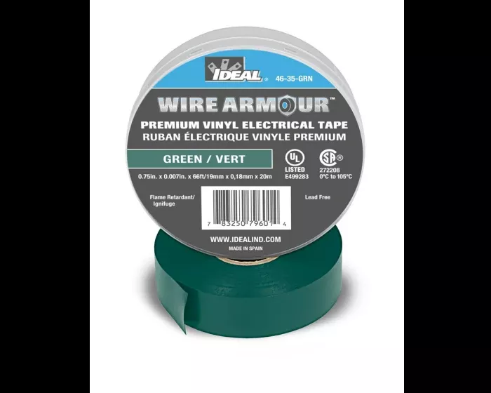 Ideal 46-35-GRN Wire Armour Color Coding Electrical Tape, Green