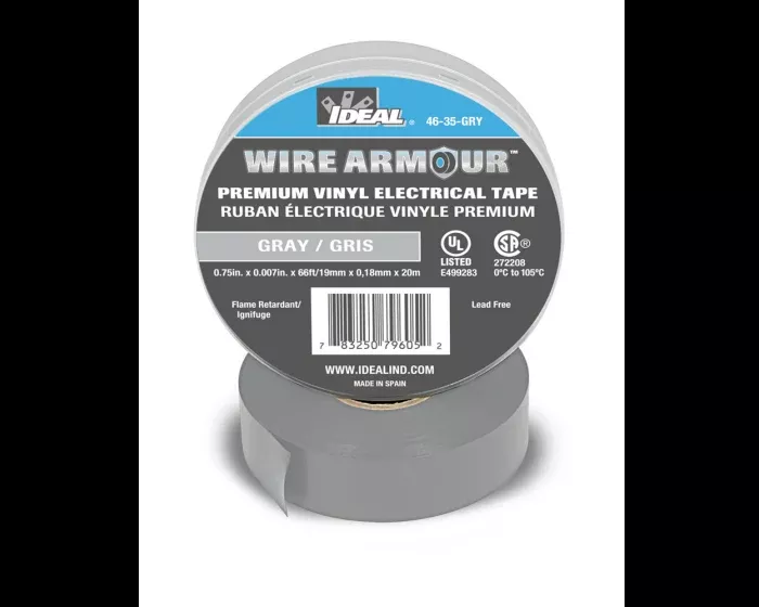Ideal 46-35-GRY Vinyl Color Coding Tape, Gray