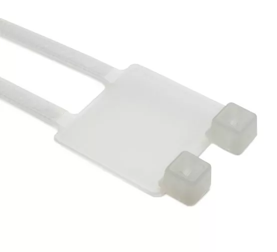 Identification Tie, 8" Long, 50lb Tensile Strength, PA66, Natural, 50/pkg