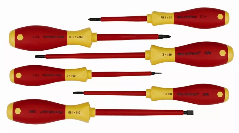 Insulated Slot/Ph/Sq Screwdriver 6Pc Set