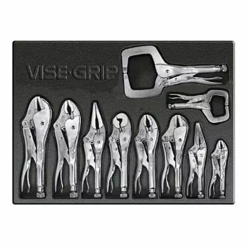 Irwin 1078TRAY Vise-Grip Locking Pliers Set With Tray 10-Piece