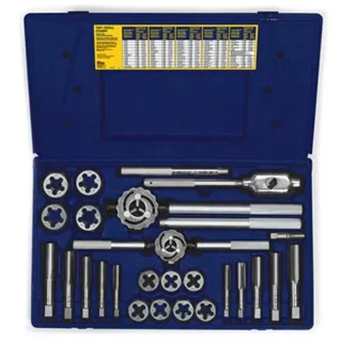 Irwin 97094ZR Fractional Tap And Hex Die Set 25-Piece