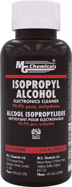 Isopropyl Alcohol, 99.9%, 125 ml (4.2 fl oz) Bottle