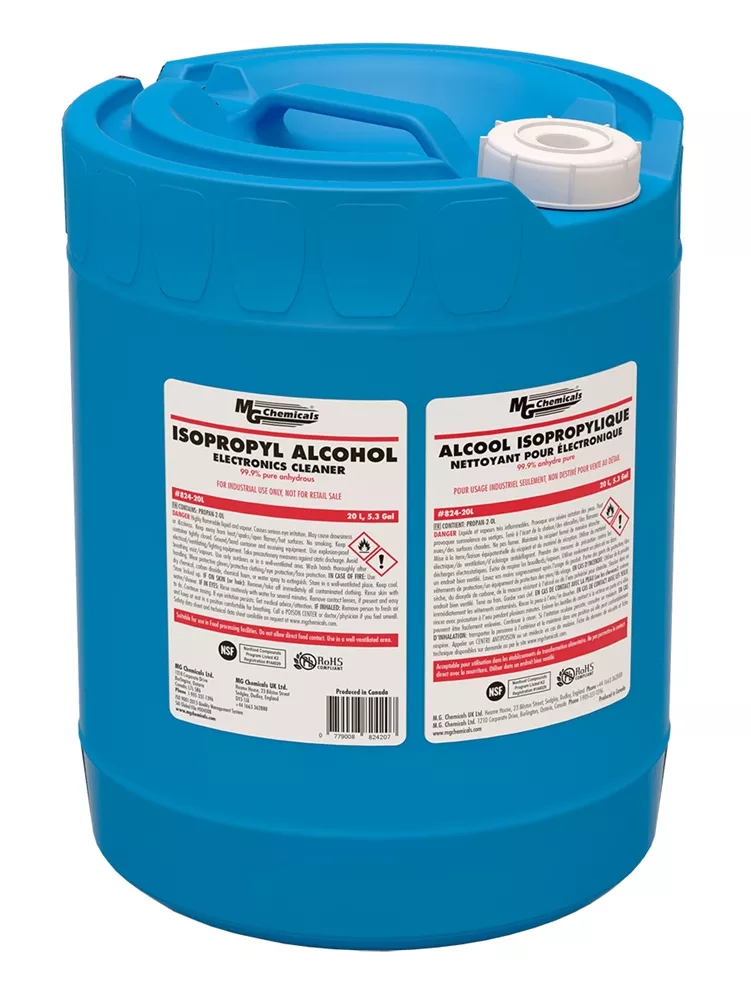 Isopropyl Alcohol, 99.9%, 20 litres (5.3 gallons) Pail