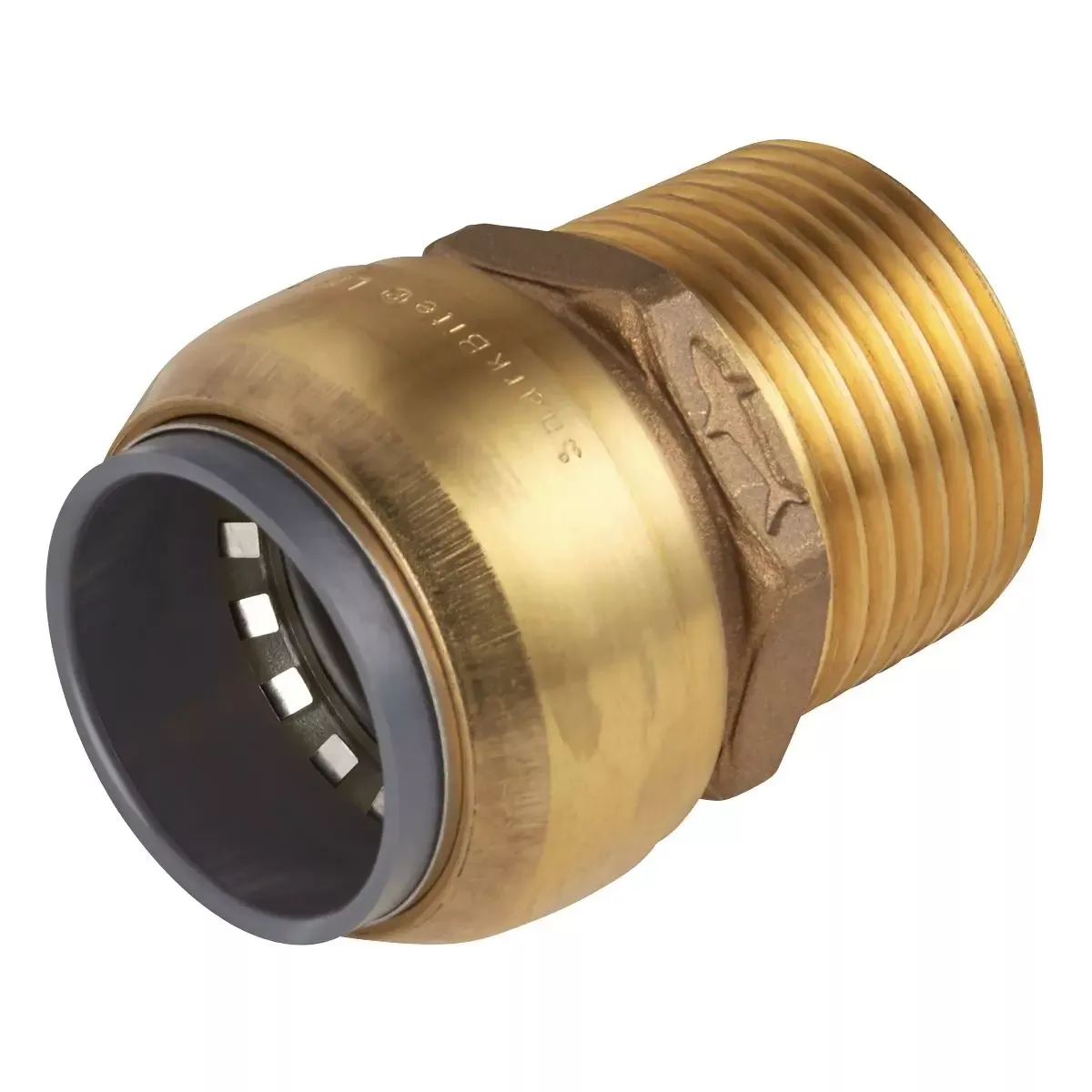 John Guest SharkBite Straight Adaptor Ø15mm x 1/2"BSPT Brass