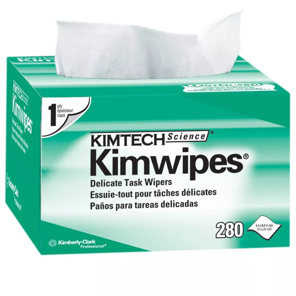 Kimtech Kimwipes Delicate Task Wipers, 4.4" x 8.4", Single ply, 286 Wipes per pop-up box