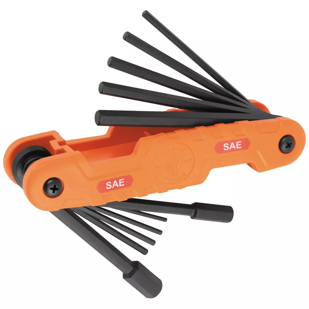 Klein Tools 11-Key SAE Sizes Pro Folding Hex Key Set