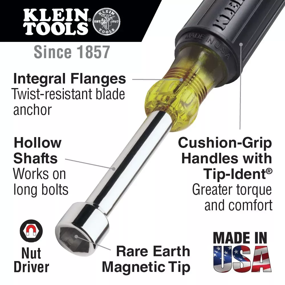 Klein Tools 610-1/4M 1/4'' Magnetic Tip Nut Driver