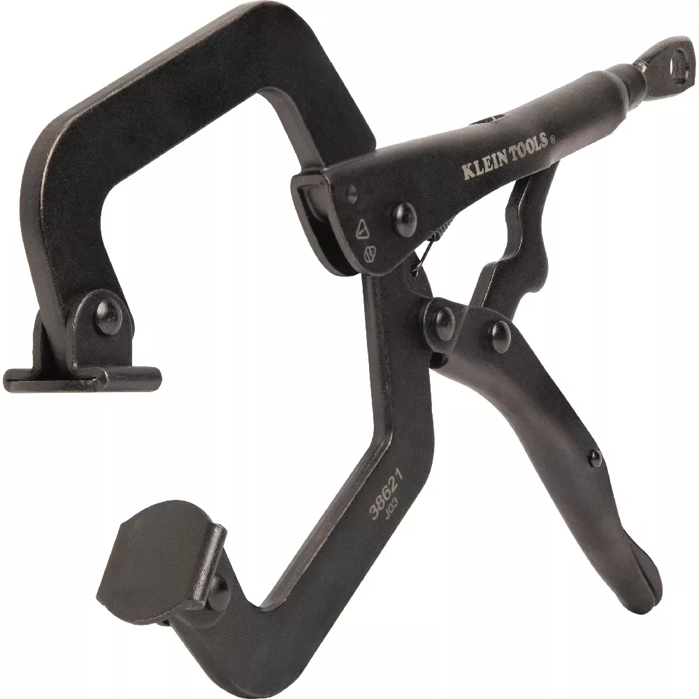 Klein Tools C-Clamp Locking Pliers With Swivel Jaws, 9" 38621
