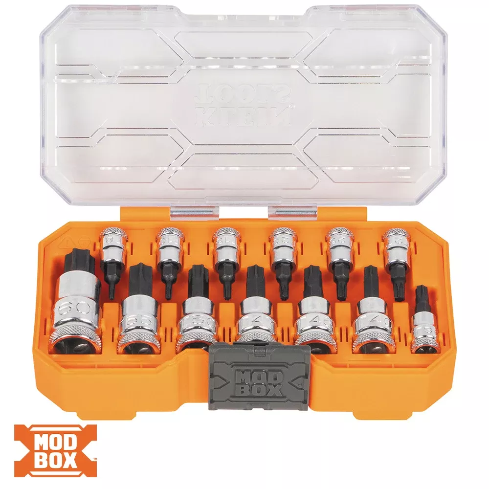 Klein Tools Knurled TORX Bit Socket Set, 13-Piece 65213TX