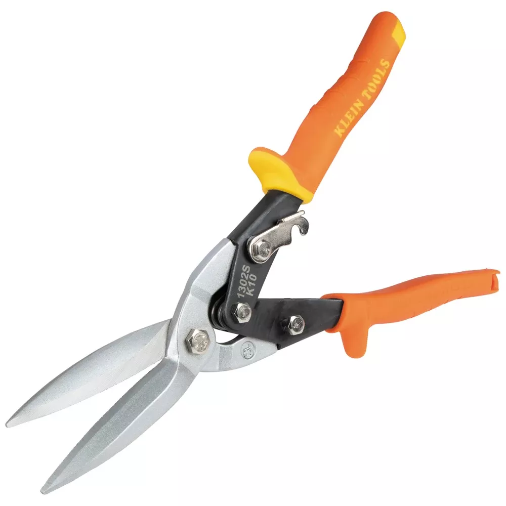 Klein Tools Long Cut Aviation Snips, Straight 1302S