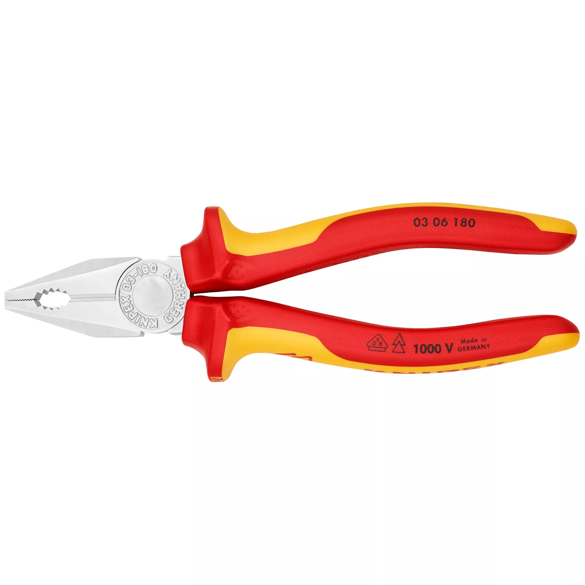 Knipex 03 06 180 7 1/4" Combination Pliers-1000V Insulated