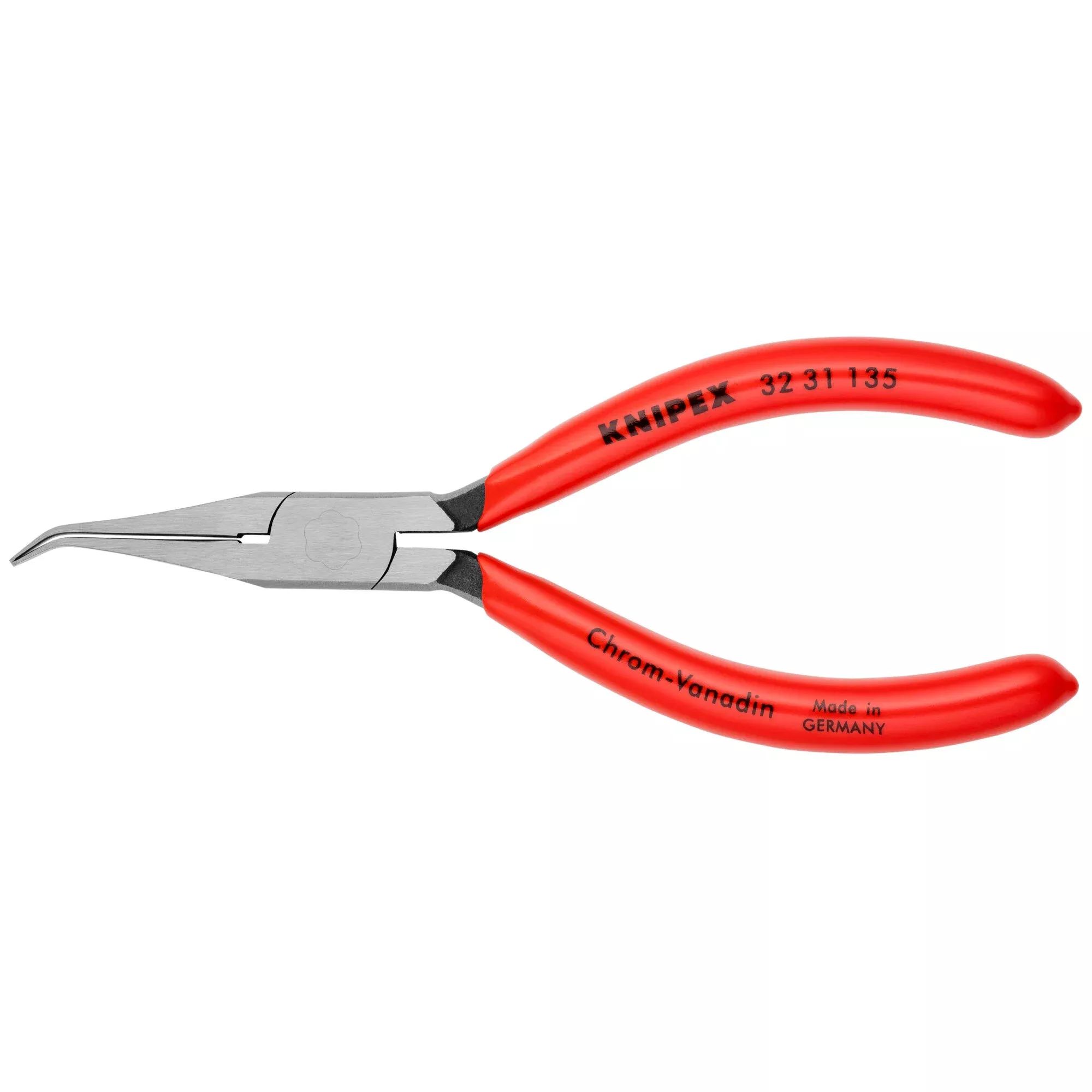Knipex 32 31 135 5 1/4" Long Nose Relay Adjusting 40° Angled Pliers-Flat Tips