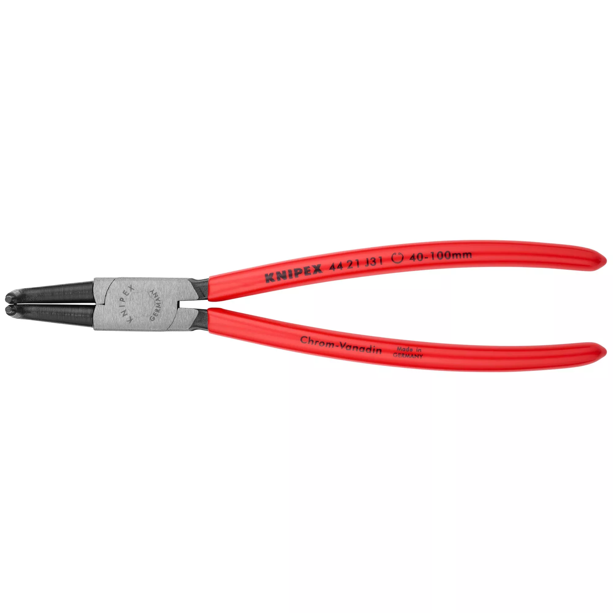 Knipex 44 21 J31 SBA 8 1/2" Internal 90° Angled Snap Ring Pliers-Forged Tips