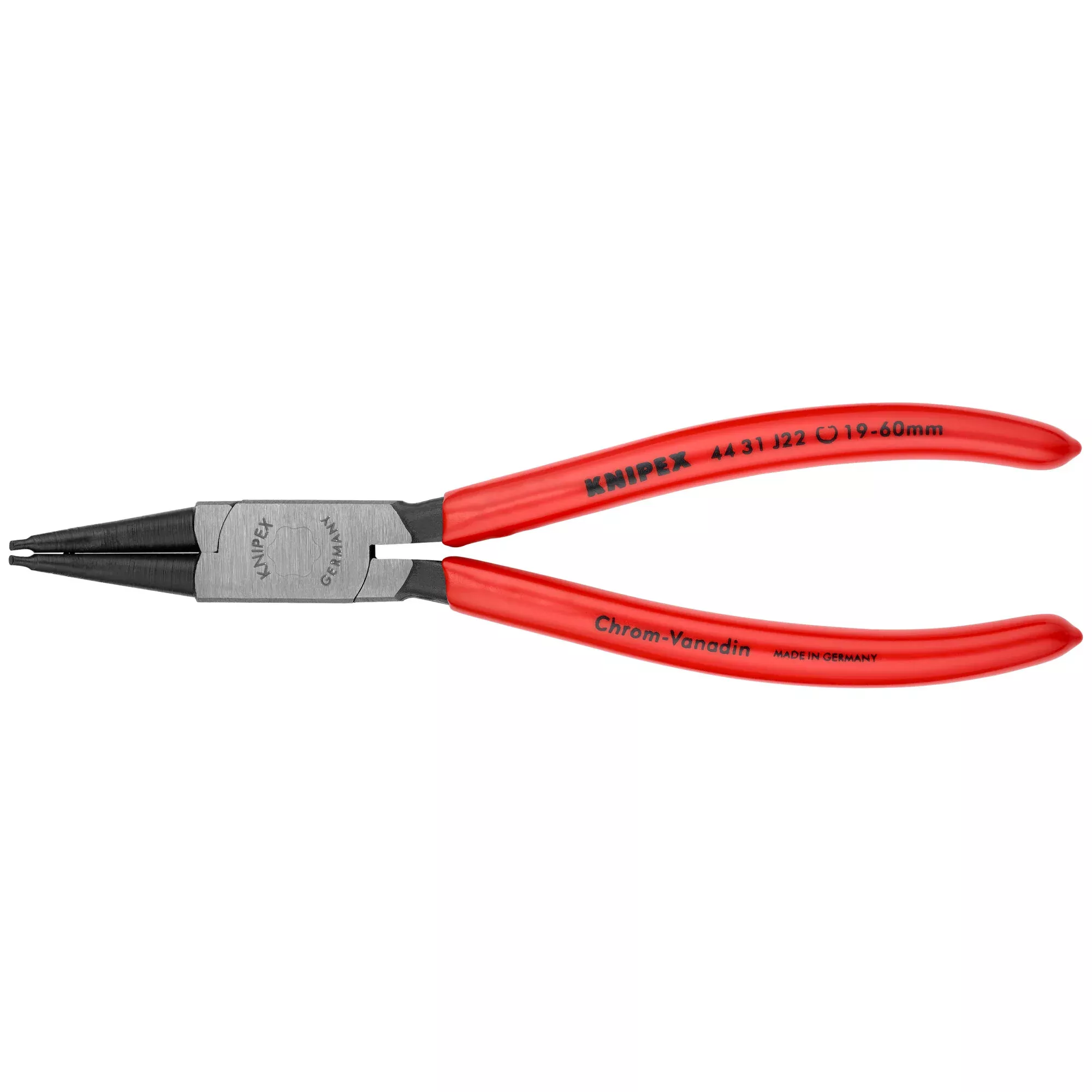 Knipex 44 31 J22 SBA 7" Internal 45° Angled Snap Ring Pliers-Forged Tips