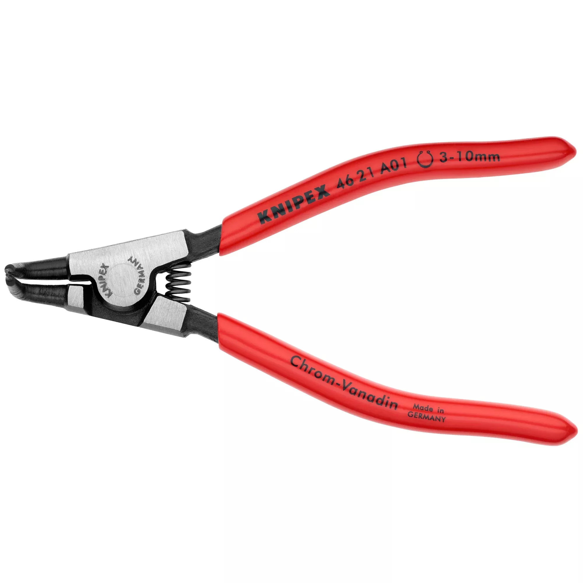 Knipex 46 21 A01 5" External 90° Angled Snap Ring Pliers-Forged Tips