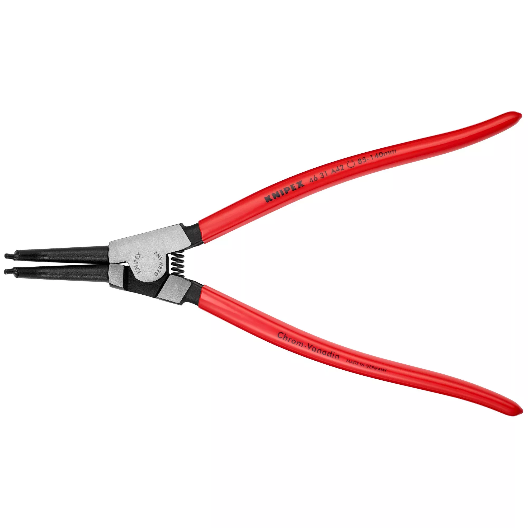 Knipex 46 31 A42 12 1/4" External 45° Angled Snap Ring Pliers-Forged Tips