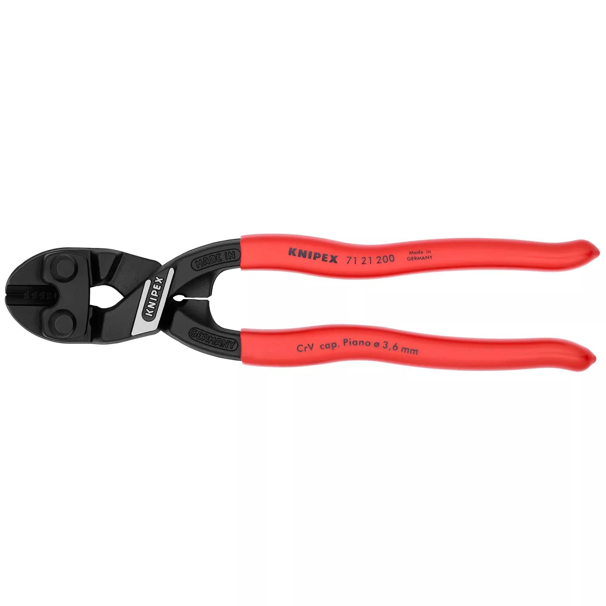 Knipex 71 21 200 SBA 8" CoBolt High Leverage 20° Angled Compact Bolt Cutters
