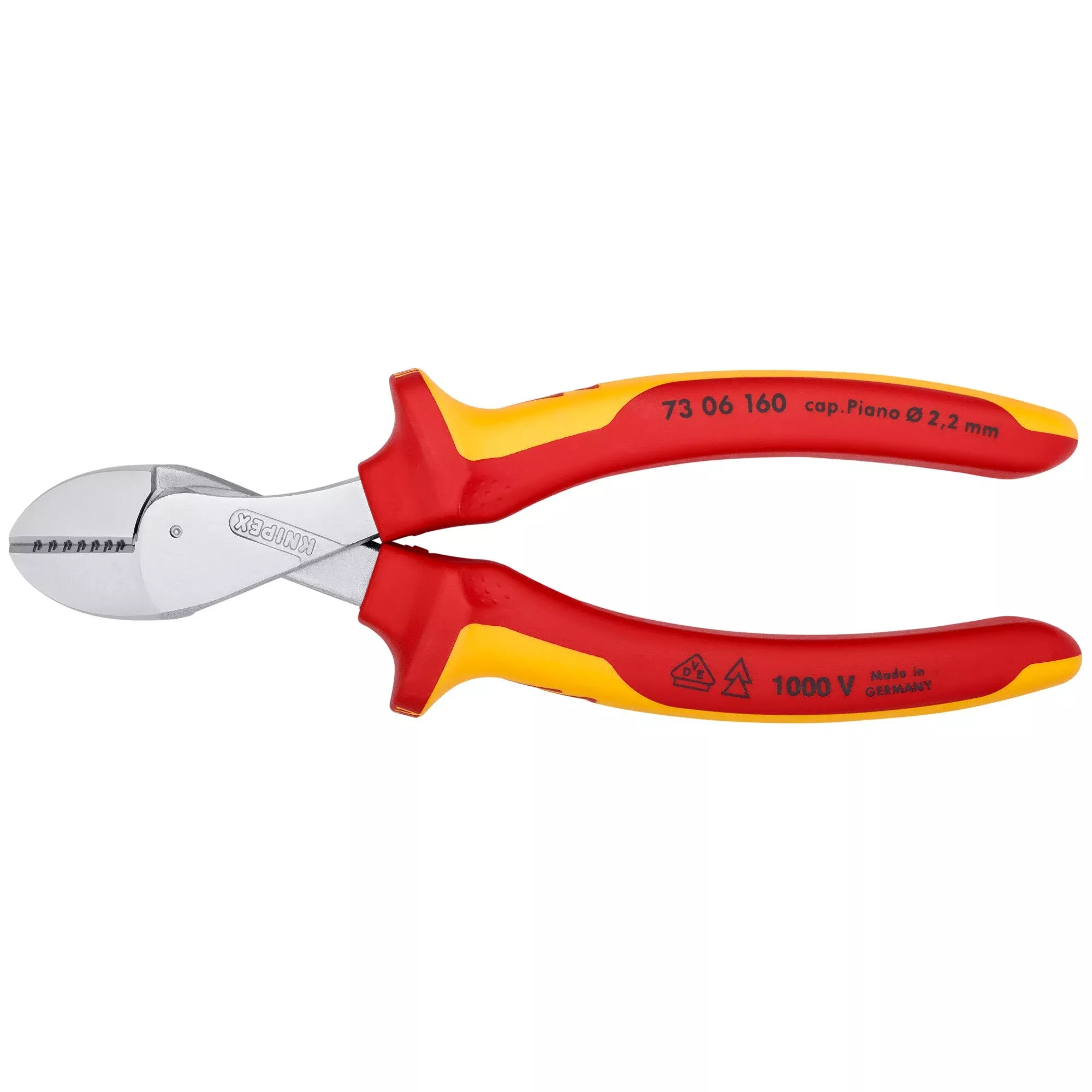 Knipex 73 06 160 6 1/4" X-Cut Compact Diagonal Cutters-1000V Insulated