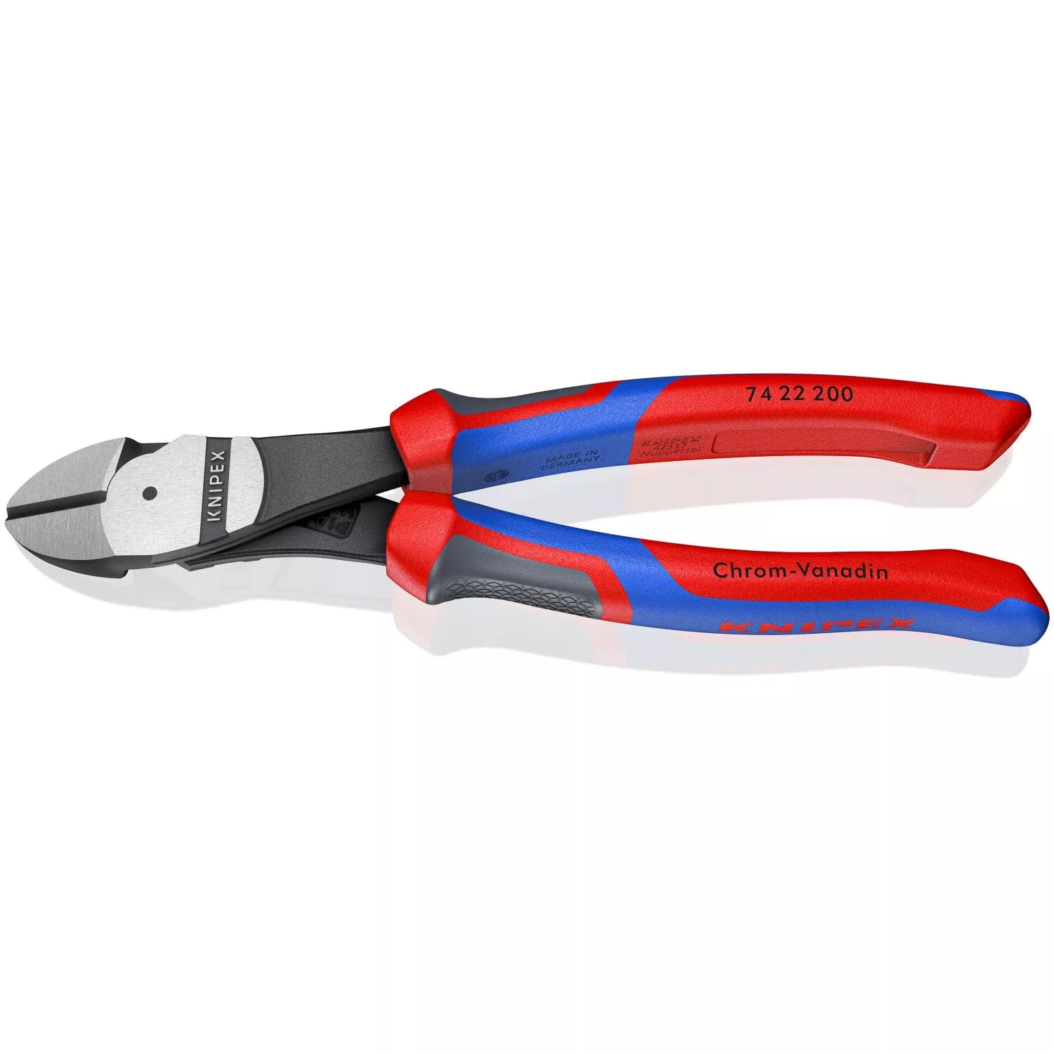 Knipex 74 22 200 SBA KnipeXtend 8" High Leverage 12° Angled Diagonal Cutters