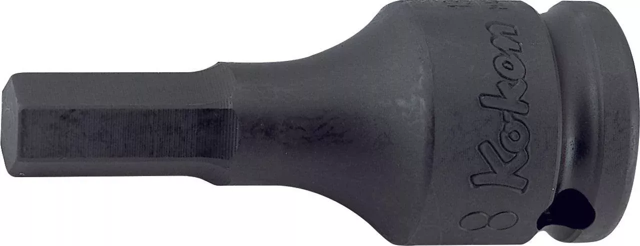 Ko-ken 13012M.52-10 | 3/8" Square Drive Power Bit Socket | 10mm Hex Key | Length 52mm | Impact Rated