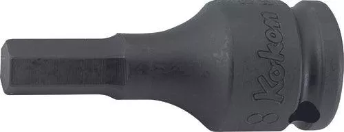 Ko-ken 13012M.52-3 | 3/8" Square Drive Power Bit Socket | 3mm Hex Key | Length 52mm | Impact Rated