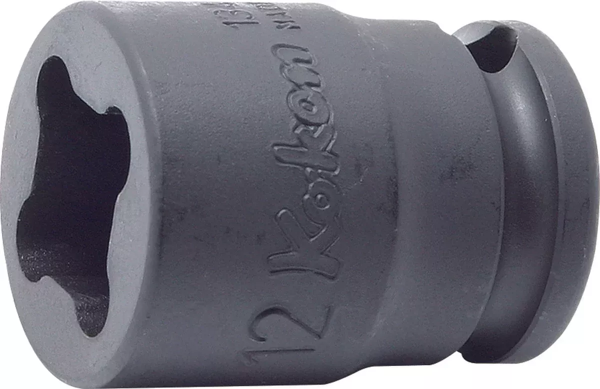 Ko-ken 13400-6WN | 3/8 Sq. Dr. Socket | 6mm 4 point | Length 32mm | Weld Nut