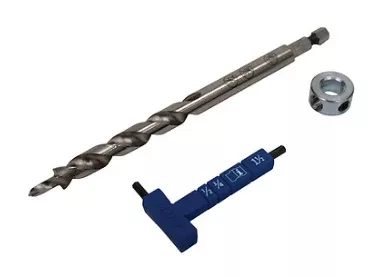 Kreg Easy Set Pocket-Hole Drill Bit with Stop Collar and Gauge/hex wrench KPHA308
