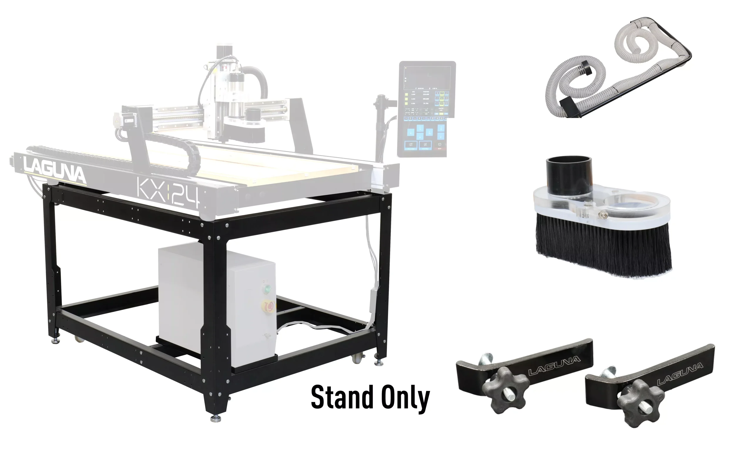 Laguna Tools KX|24 Accessories Bundle: Mobile Stand, Dust Kit, Dust Shoe, 2 Clamps, LED KX24B1