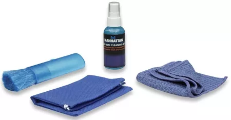 LCD Mini Cleaning Kit Alcohol-free, Includes Cleaning Solution, Brush, Microfiber Cloth and Carrying