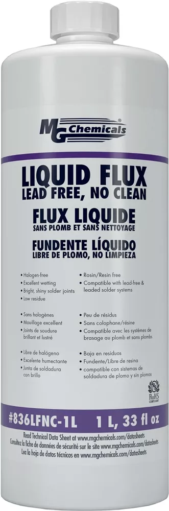 Lead-Free No Clean Flux, 1 L (33.6 fl. oz), bottle