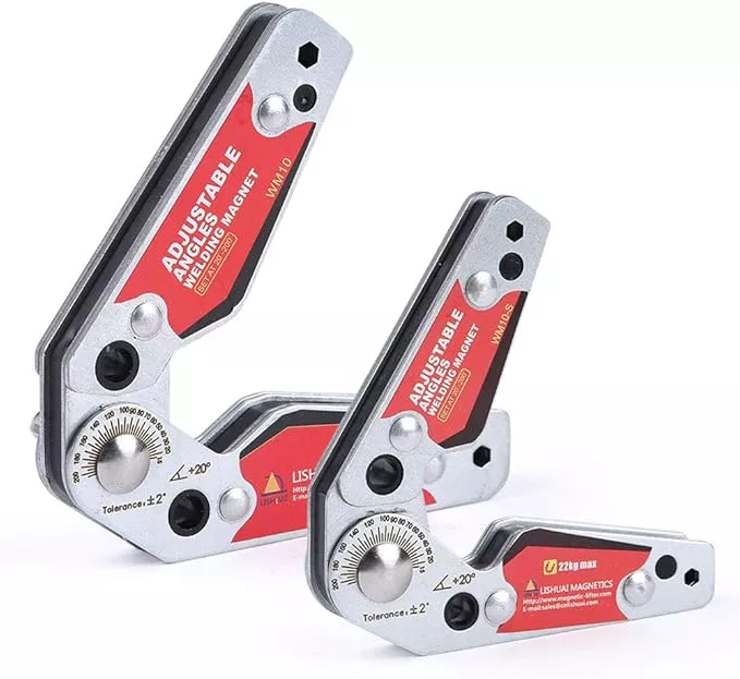 LISHUAI New Adjustable Angle(20°~200°) Welding Magnet clamp,Welder Tool Accessories (Small)