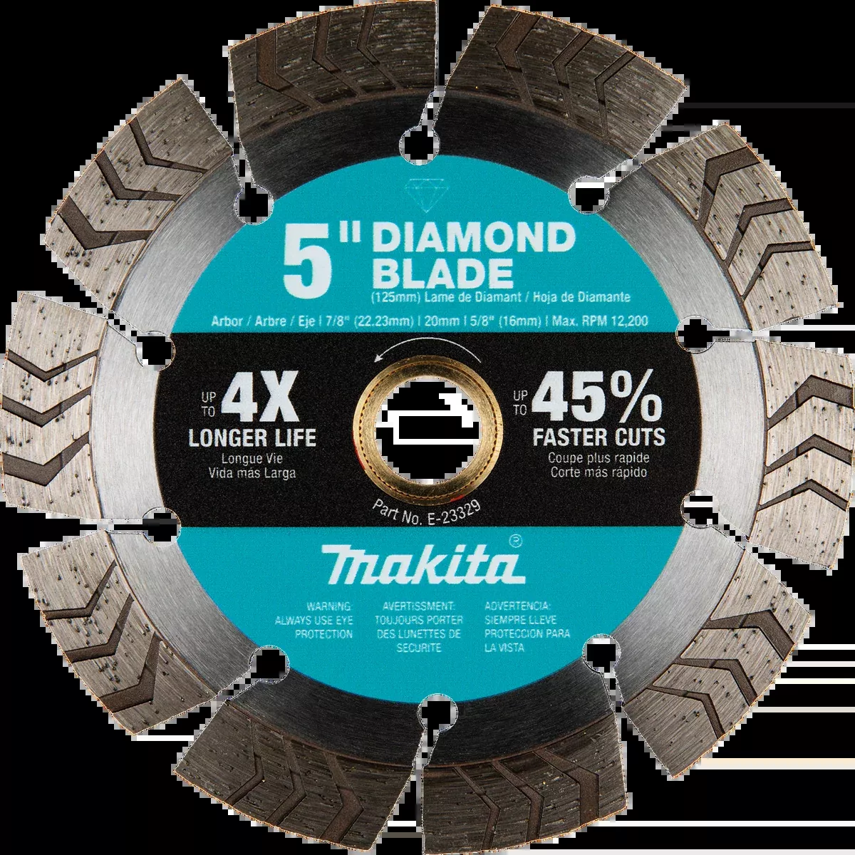 MAKITA 5" Diamond Blade, Segmented Turbo, General Purpose