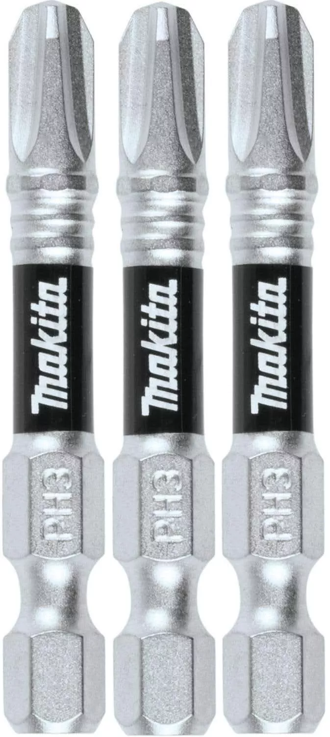 Makita E-00789 Impact XPS #3 Phillips 2" Power Bit, 3/pk