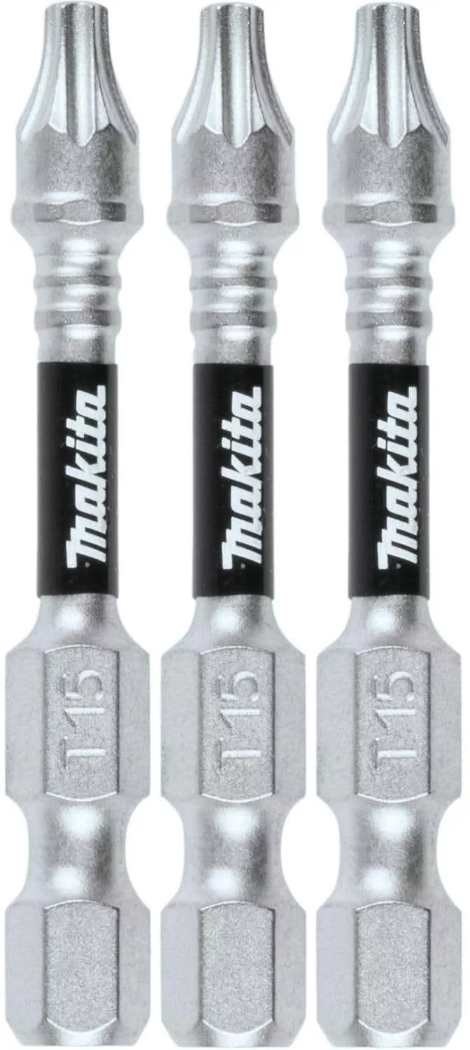 Makita E-00832 Impact XPS T15 Torx 2" Power Bit, 3/pk