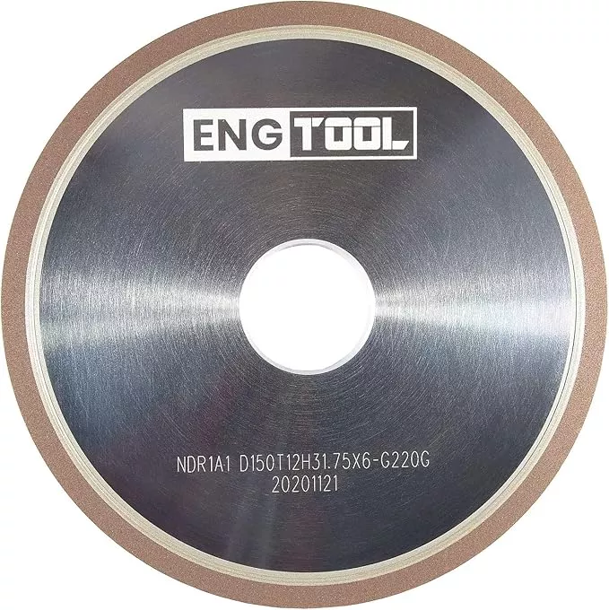 MaxTool Dia 6" 1A1 Diamond Plain Wheel Abrasive Grinding Wheel Thick 1/2" Grit#220 Resin Bond; NDR1A1D6T12X6G22