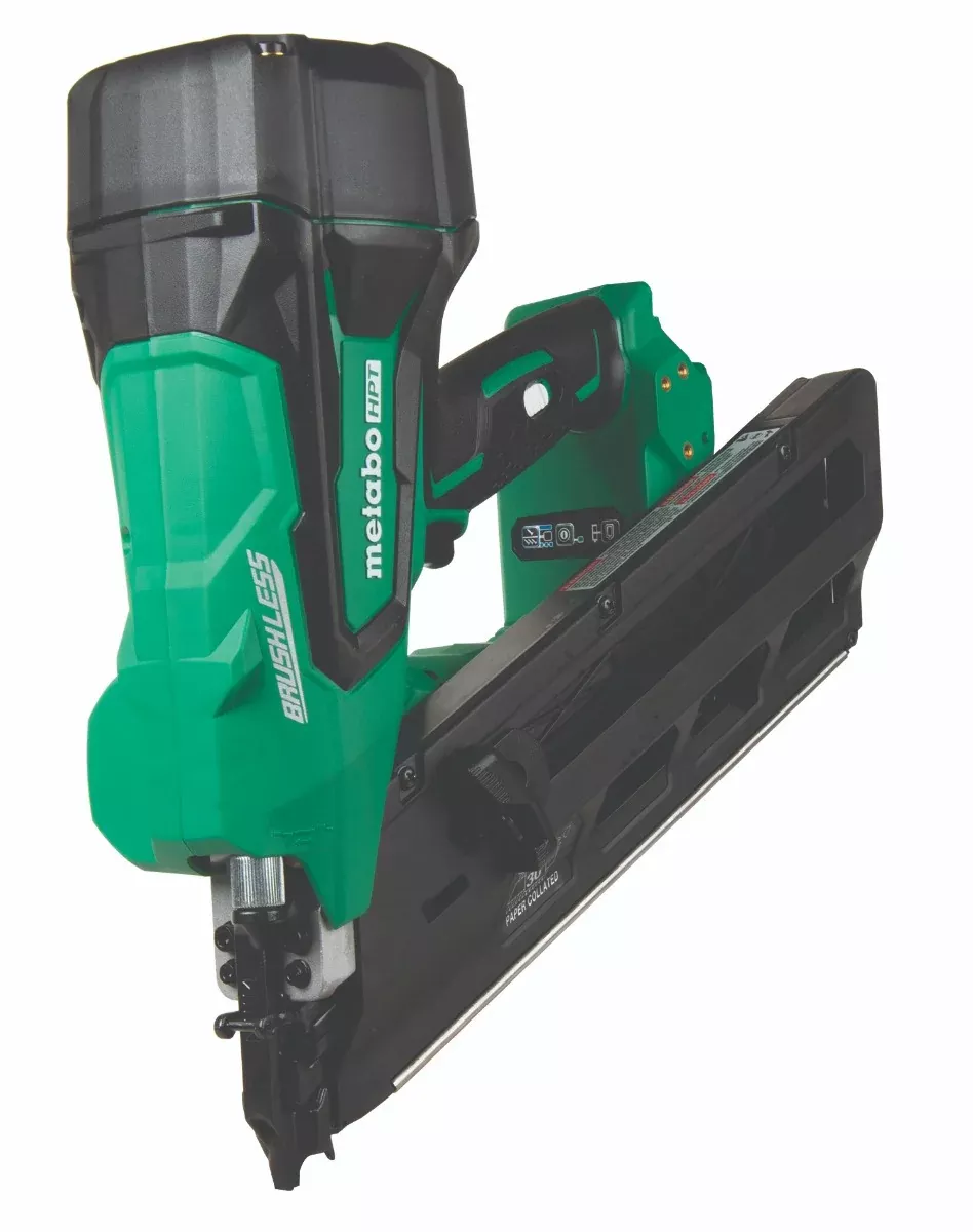 Metabo 18V MultiVolt Cordless 21-Deg 3.5" Plastic Strip Framing Nailer, Battery NR1890DRSTM
