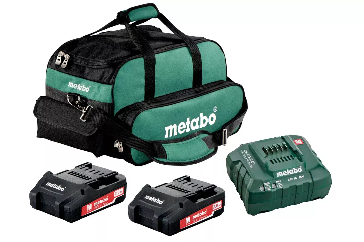 Metabo 2x 18 Volt 2.0Ah Ultra-M Compact Battery Kit US625596020