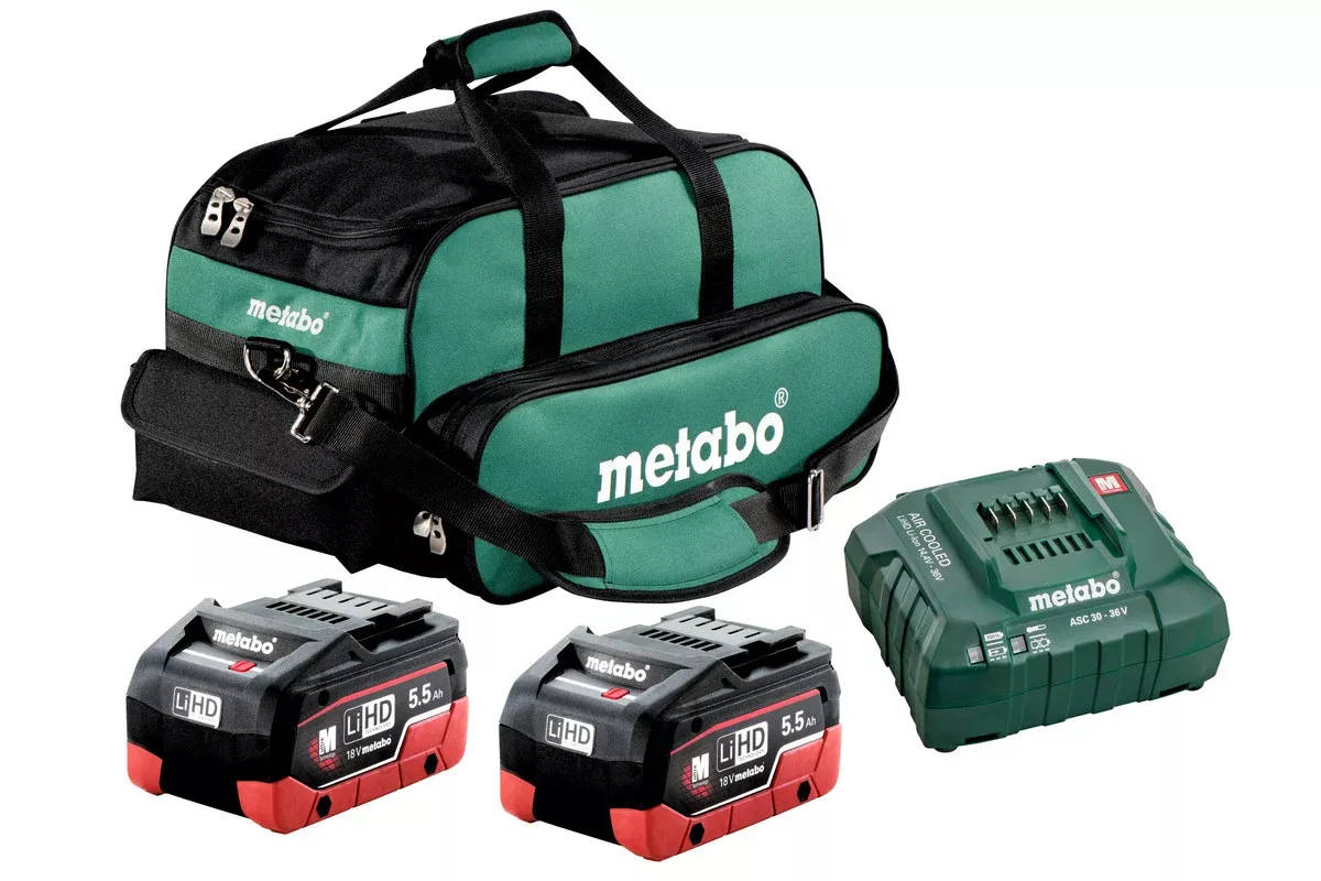 Metabo 2x 18 Volt, 5.5Ah LiHD Ultra-M Battery Pro kit US625342002
