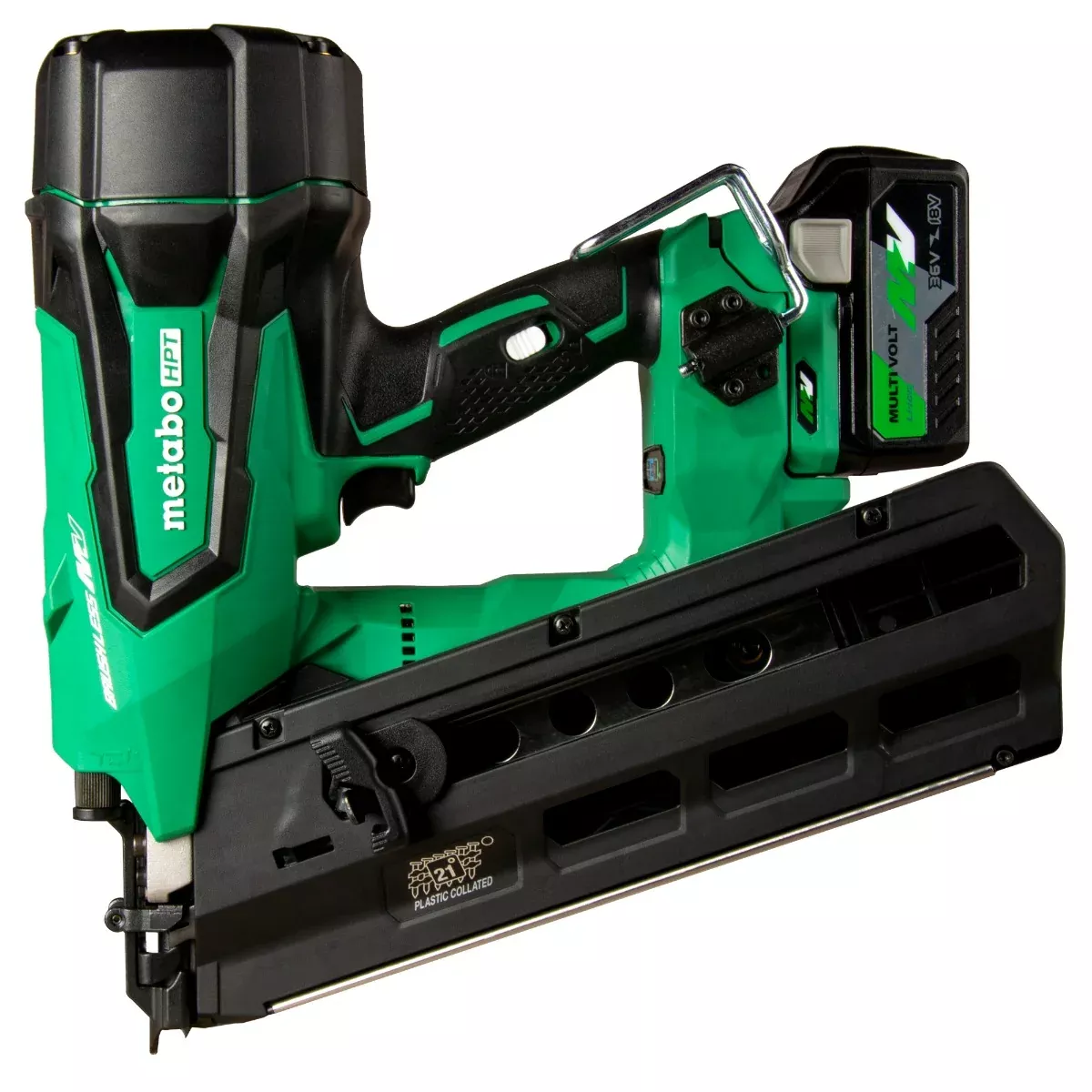 Metabo 36V Cordless 21-Degree Plastic Strip Framing Nailer NR3690DRM