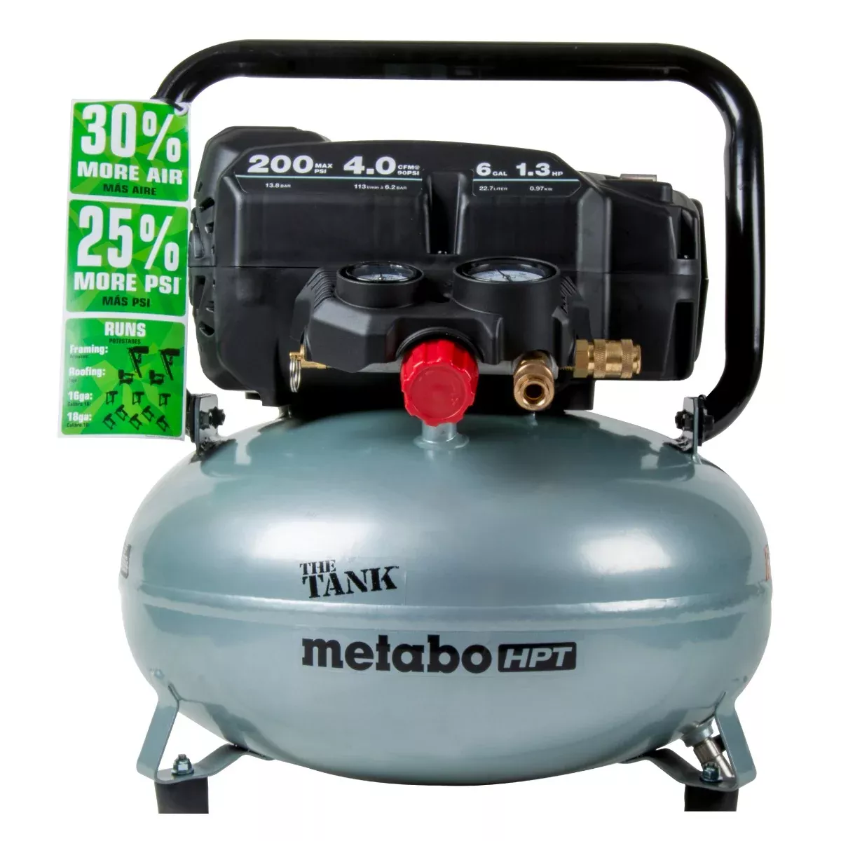 Metabo The TANK 6 Gal. High Capacity Pancake Air Compressor EC914SM