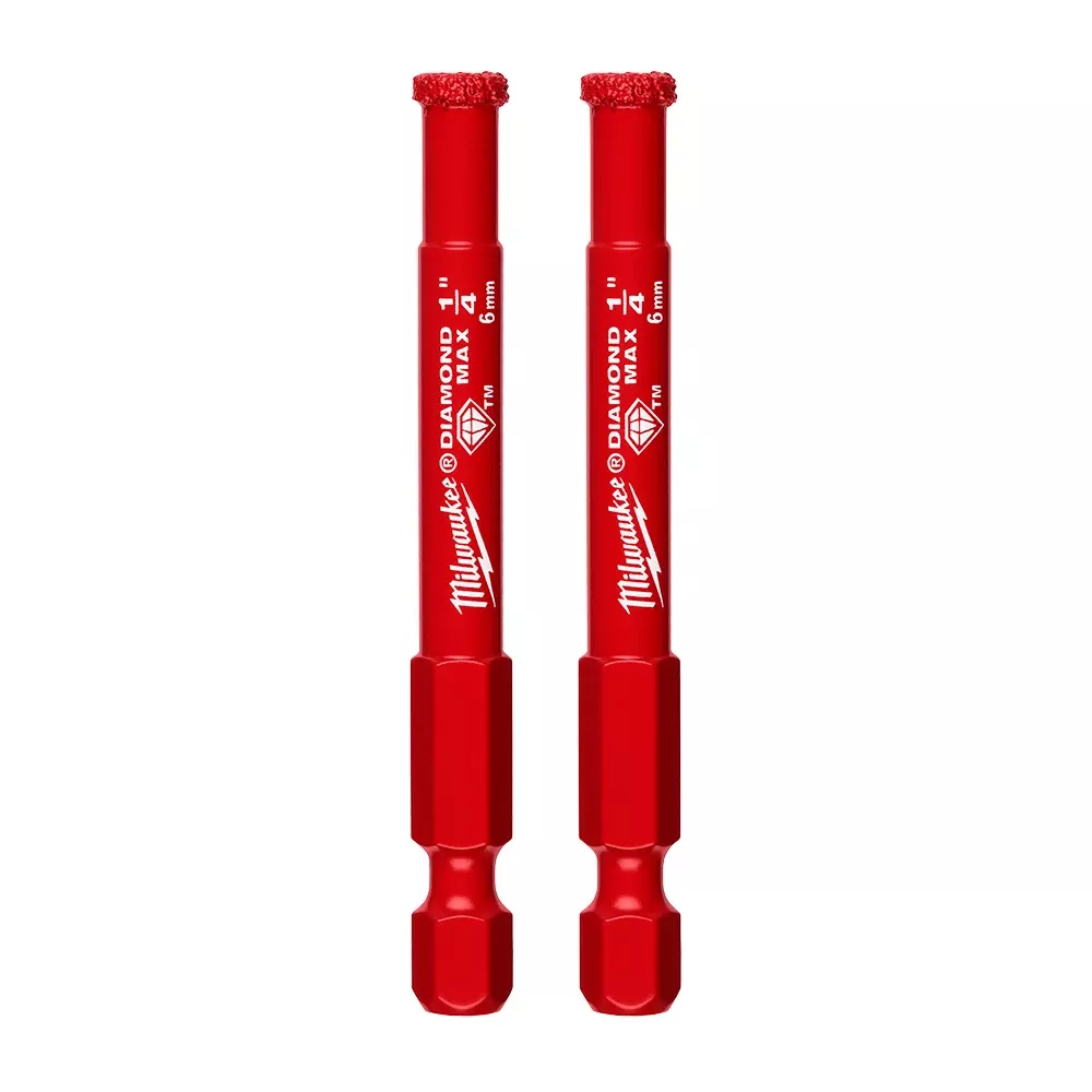 Milwaukee 1/4" Diamond Max Hole Saw Bits - 2PK 49-56-0501