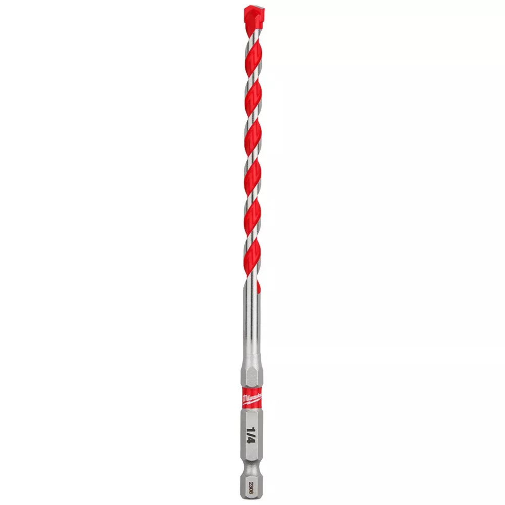 Milwaukee 1/4" x 4" x 6" SHOCKWAVE™ Impact Duty Carbide Hammer Drill Bits
