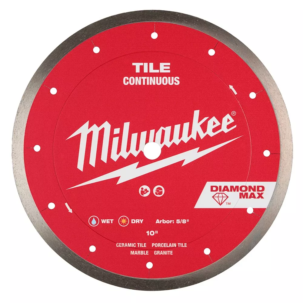 Milwaukee 10" Diamond Max Continuous, Tile Diamond Blade 49-93-9210