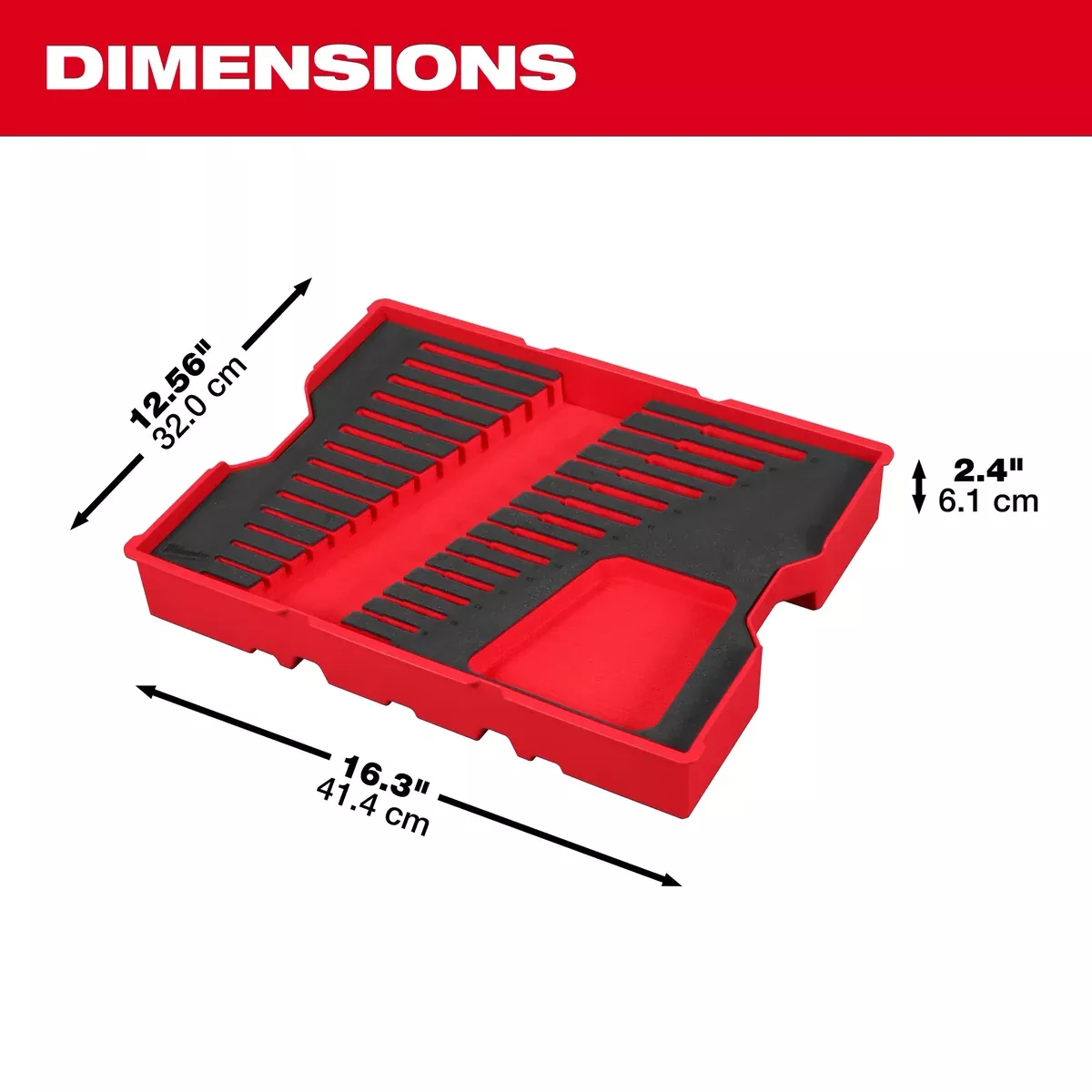 Milwaukee 15pc. SAE Combination Wrench Set with Tray for PACKOUT™ Drawers