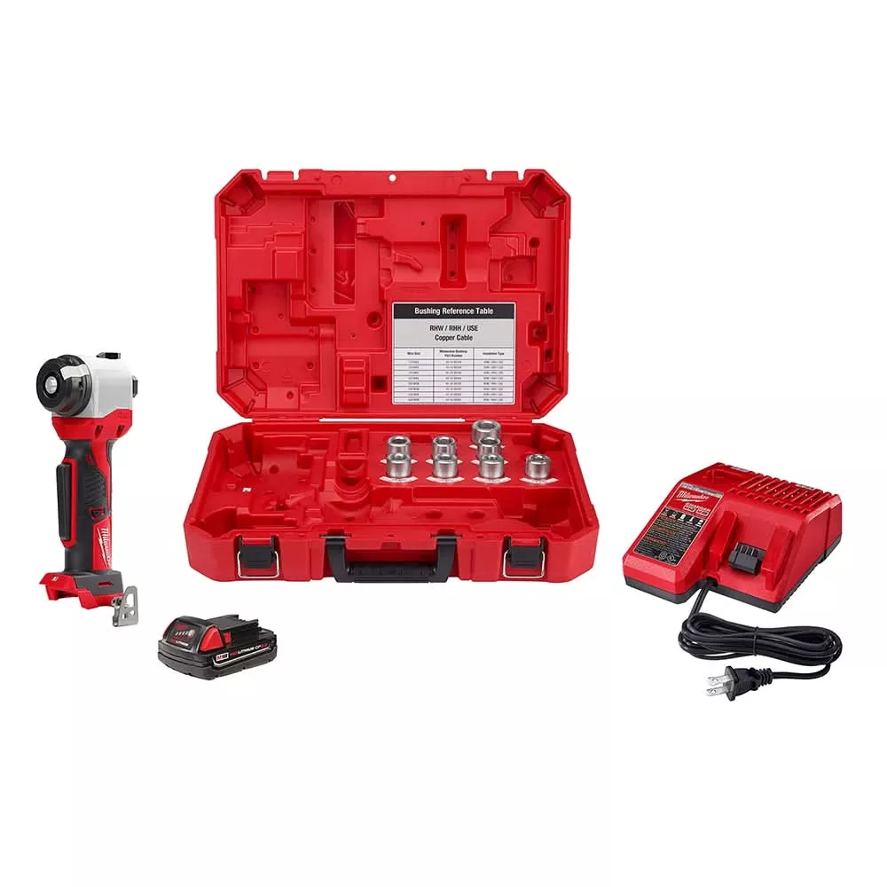 Milwaukee 2935X-21 M18 Cable Stripper 1.5Ah Kit for Copper RHW / RHH / USE