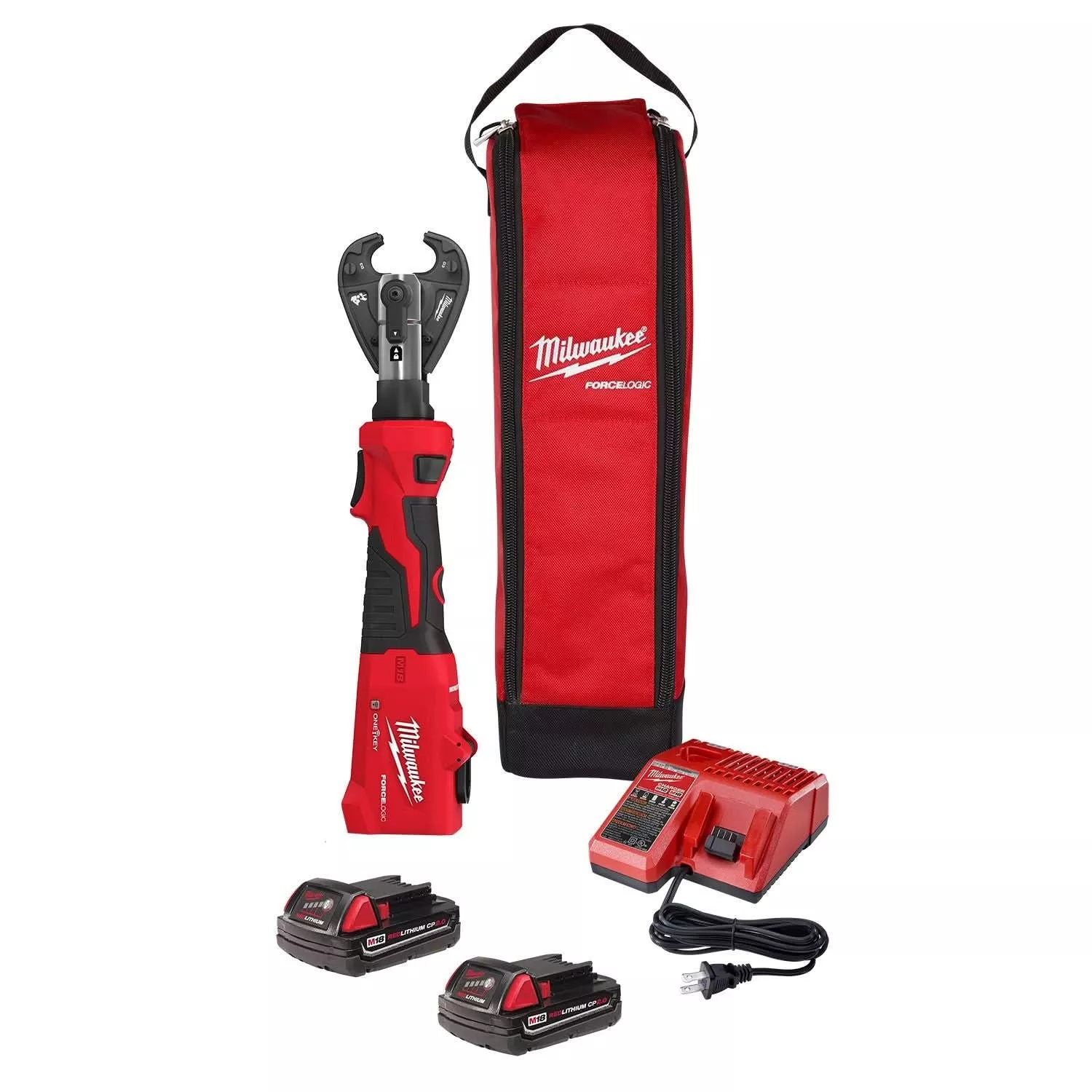 Milwaukee 2978-22 M18 FORCE LOGIC 6T Linear Utility Crimper Kit with Snub Nose Jaw 2.0Ah Kit